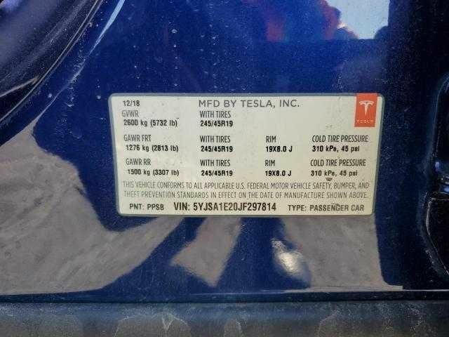 Синий Тесла Модель С, объемом двигателя 0 л и пробегом 75 тыс. км за 7200 $, фото 11 на Automoto.ua