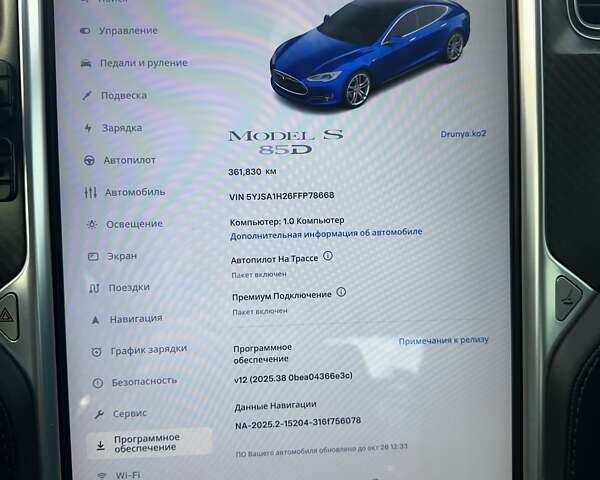 Синій Тесла Модель С, об'ємом двигуна 0 л та пробігом 361 тис. км за 14990 $, фото 10 на Automoto.ua