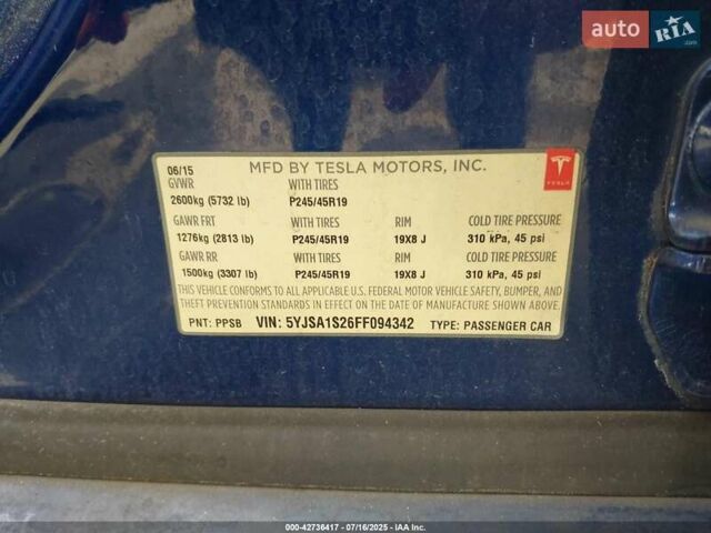 Синий Тесла Модель С, объемом двигателя 0 л и пробегом 140 тыс. км за 10500 $, фото 18 на Automoto.ua