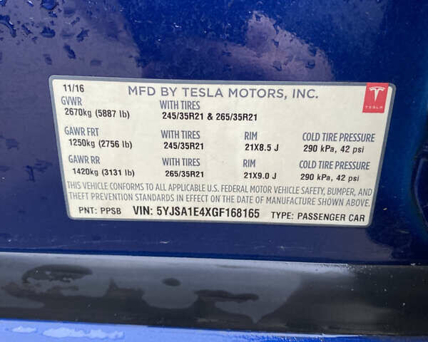 Синий Тесла Модель С, объемом двигателя 0 л и пробегом 154 тыс. км за 17950 $, фото 10 на Automoto.ua