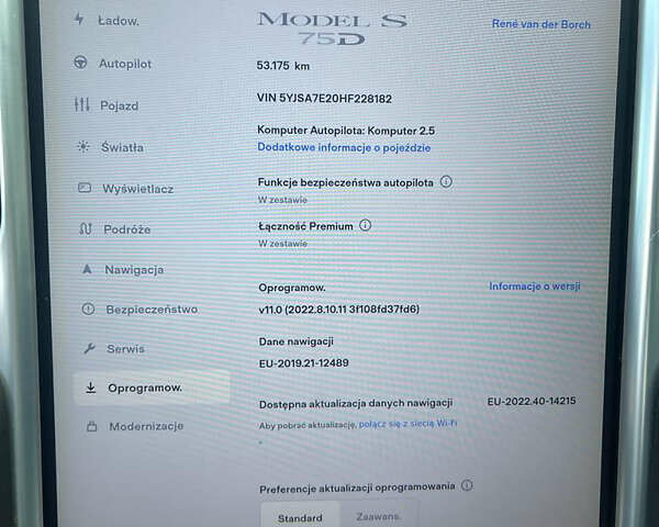 Синий Тесла Модель С, объемом двигателя 0 л и пробегом 52 тыс. км за 34000 $, фото 7 на Automoto.ua