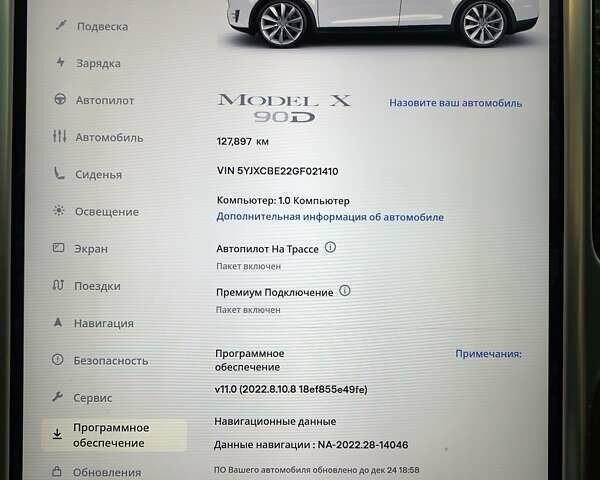 Белый Тесла Модель Х, объемом двигателя 0 л и пробегом 128 тыс. км за 48000 $, фото 27 на Automoto.ua