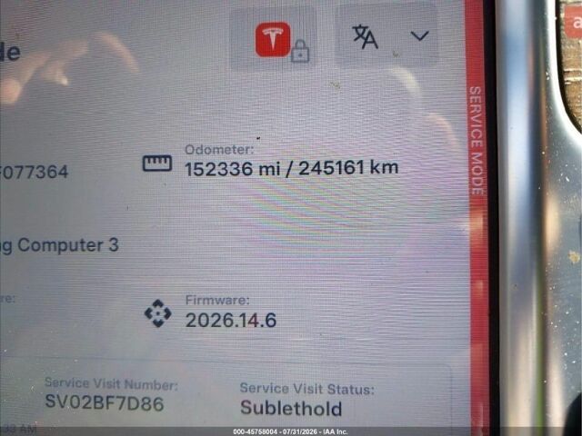 Черный Тесла Модель Х, объемом двигателя 0 л и пробегом 256 тыс. км за 13900 $, фото 11 на Automoto.ua