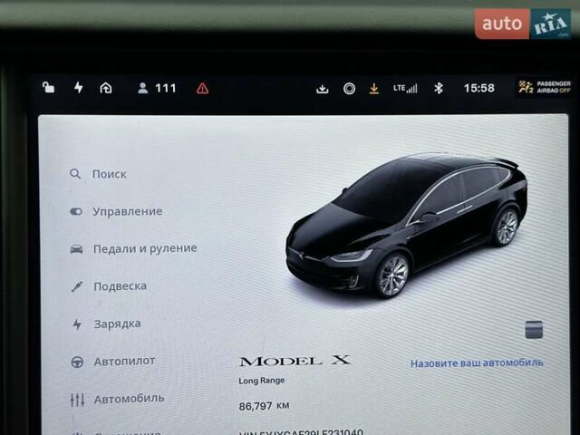 Черный Тесла Модель Х, объемом двигателя 0 л и пробегом 87 тыс. км за 28999 $, фото 20 на Automoto.ua