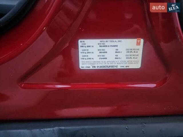 Червоний Тесла Модель Х, об'ємом двигуна 0 л та пробігом 162 тис. км за 22900 $, фото 12 на Automoto.ua