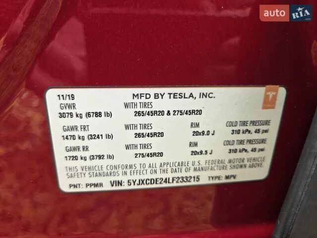Тесла Модель Х 2019 у Дніпро (Дніпропетровську) на Automoto.ua Червоний Тесла Модель Х, об'ємом двигуна 0 л та пробігом 127 тис. км за 28500 $, фото 19 на Automoto.ua