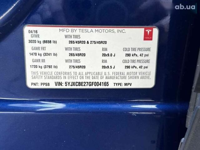 Тесла Модель Х, об'ємом двигуна 0 л та пробігом 173 тис. км за 20999 $, фото 22 на Automoto.ua