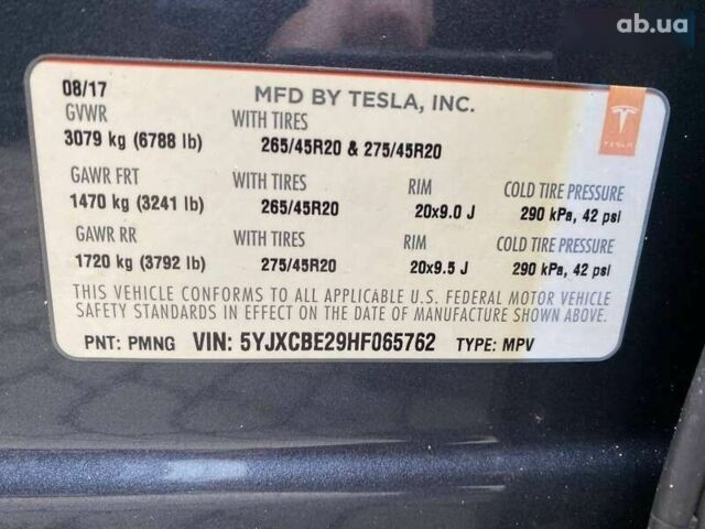 Тесла Модель Х, объемом двигателя 0 л и пробегом 108 тыс. км за 19700 $, фото 22 на Automoto.ua