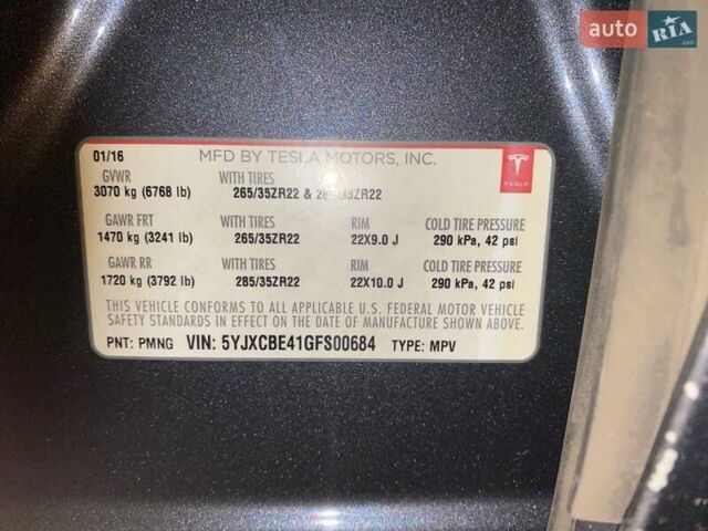 Серый Тесла Модель Х, объемом двигателя 0 л и пробегом 86 тыс. км за 37900 $, фото 8 на Automoto.ua