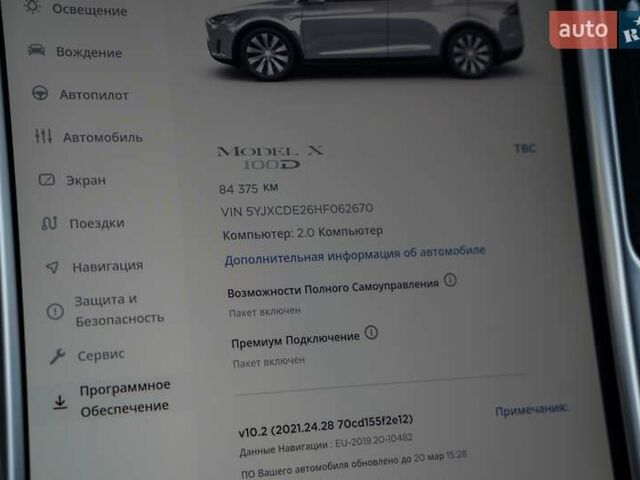 Серый Тесла Модель Х, объемом двигателя 0.38 л и пробегом 84 тыс. км за 29900 $, фото 23 на Automoto.ua
