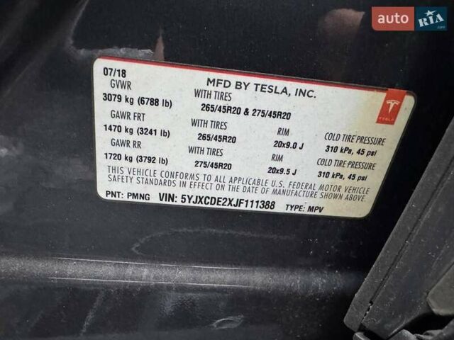 Серый Тесла Модель Х, объемом двигателя 0 л и пробегом 123 тыс. км за 20000 $, фото 17 на Automoto.ua