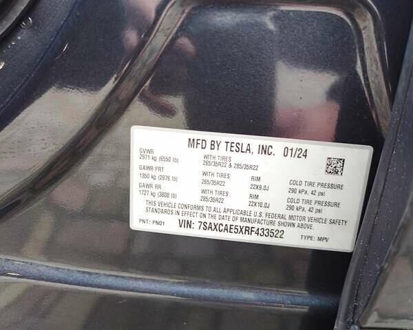 Сірий Тесла Модель Х, об'ємом двигуна 0 л та пробігом 27 тис. км за 52900 $, фото 16 на Automoto.ua