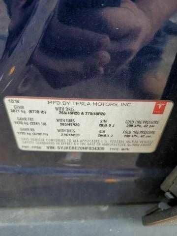 Синій Тесла Модель Х, об'ємом двигуна 0 л та пробігом 50 тис. км за 9900 $, фото 12 на Automoto.ua