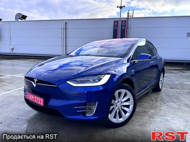 Синий Тесла Модель Х, объемом двигателя 100 л и пробегом 66 тыс. км за 34500 $, фото 1 на Automoto.ua
