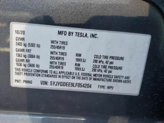 Синий Тесла Модель Х, объемом двигателя 0 л и пробегом 30 тыс. км за 10000 $, фото 10 на Automoto.ua