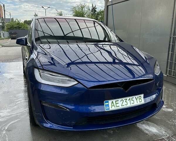 Синий Тесла Модель Х, объемом двигателя 0 л и пробегом 22 тыс. км за 65000 $, фото 1 на Automoto.ua