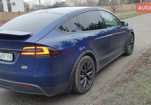 Синий Тесла Модель Х, объемом двигателя 0 л и пробегом 58 тыс. км за 41500 $, фото 4 на Automoto.ua