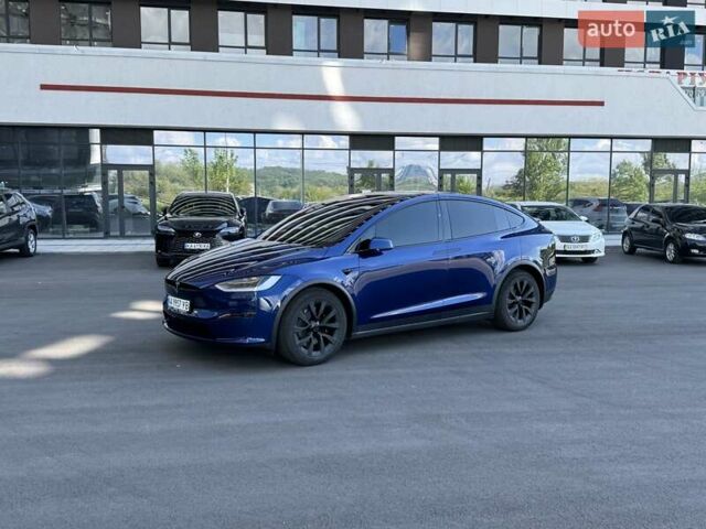 Синий Тесла Модель Х, объемом двигателя 0 л и пробегом 8 тыс. км за 54900 $, фото 1 на Automoto.ua