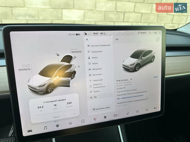 Білий Тесла Model Y, об'ємом двигуна 0 л та пробігом 63 тис. км за 34999 $, фото 11 на Automoto.ua