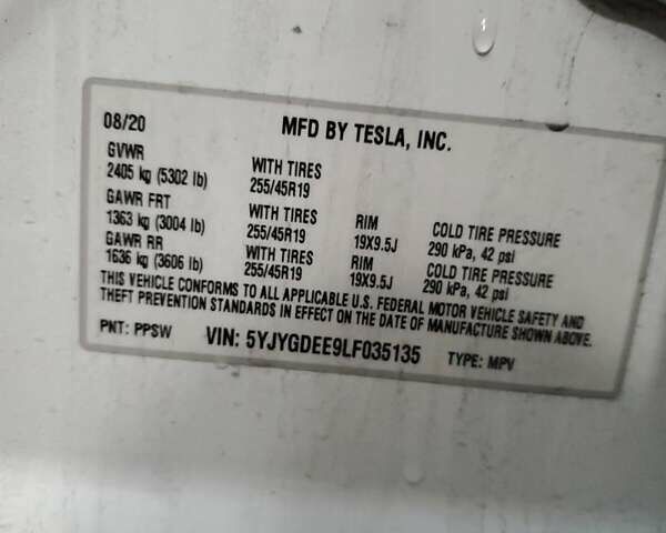 Білий Тесла Model Y, об'ємом двигуна 0 л та пробігом 134 тис. км за 9200 $, фото 12 на Automoto.ua