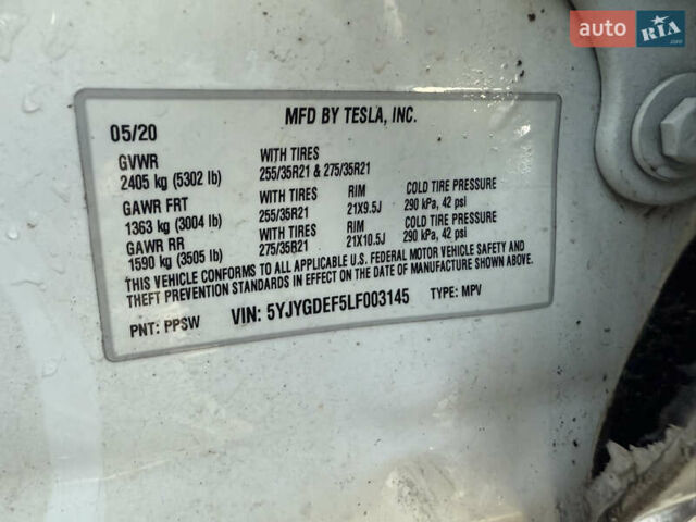 Белый Тесла Model Y, объемом двигателя 0 л и пробегом 65 тыс. км за 19600 $, фото 9 на Automoto.ua