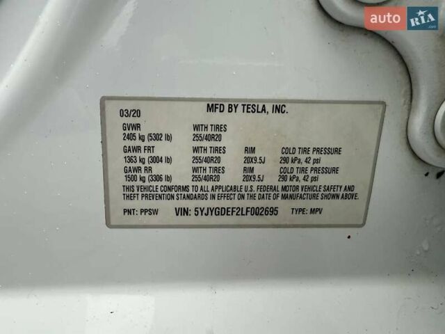 Білий Тесла Model Y, об'ємом двигуна 0 л та пробігом 219 тис. км за 16500 $, фото 11 на Automoto.ua