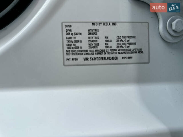 Белый Тесла Model Y, объемом двигателя 0 л и пробегом 53 тыс. км за 23500 $, фото 49 на Automoto.ua