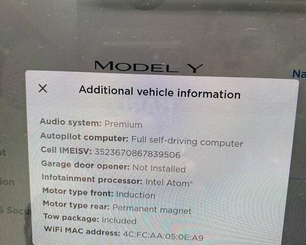 Білий Тесла Model Y, об'ємом двигуна 0 л та пробігом 21 тис. км за 19000 $, фото 70 на Automoto.ua