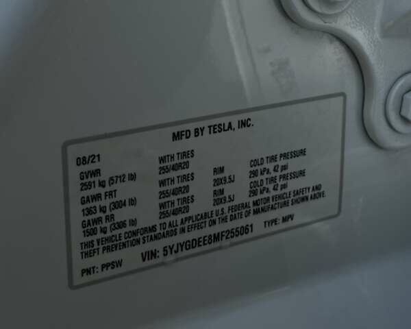 Білий Тесла Model Y, об'ємом двигуна 0 л та пробігом 59 тис. км за 37600 $, фото 22 на Automoto.ua