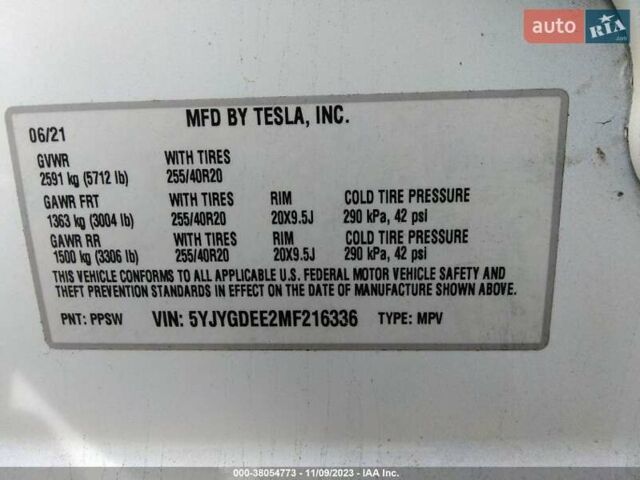 Белый Тесла Model Y, объемом двигателя 0 л и пробегом 58 тыс. км за 23000 $, фото 12 на Automoto.ua