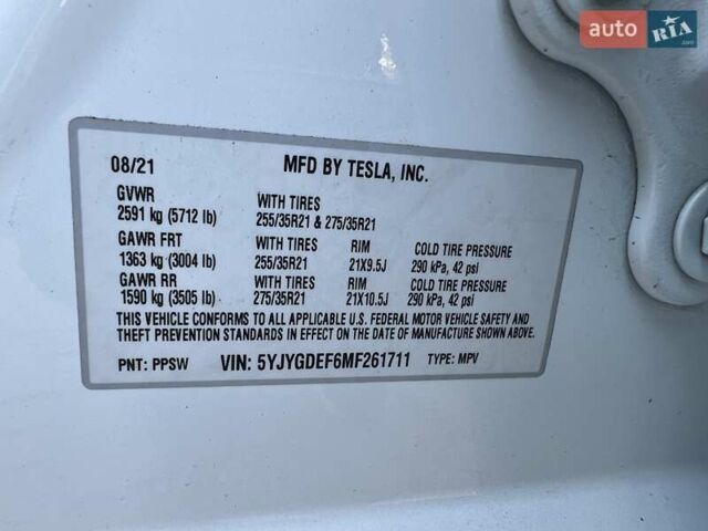 Білий Тесла Model Y, об'ємом двигуна 0 л та пробігом 40 тис. км за 29000 $, фото 28 на Automoto.ua
