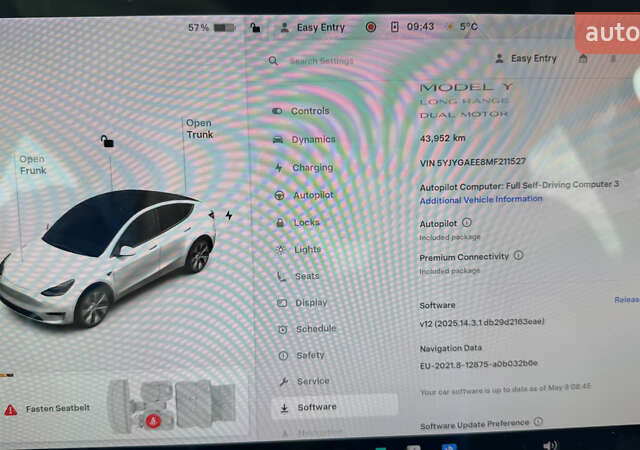 Белый Тесла Model Y, объемом двигателя 0 л и пробегом 44 тыс. км за 28500 $, фото 26 на Automoto.ua