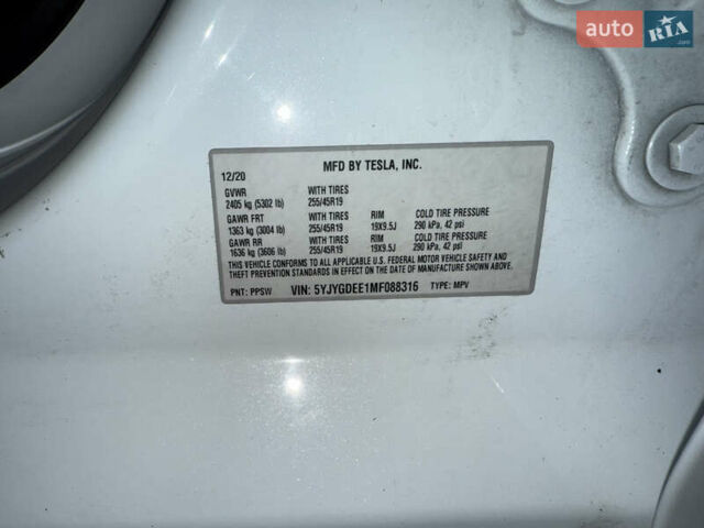 Білий Тесла Model Y, об'ємом двигуна 0 л та пробігом 166 тис. км за 21300 $, фото 14 на Automoto.ua