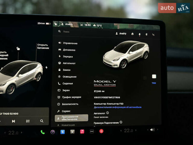 Белый Тесла Model Y, объемом двигателя 0 л и пробегом 57 тыс. км за 30000 $, фото 23 на Automoto.ua
