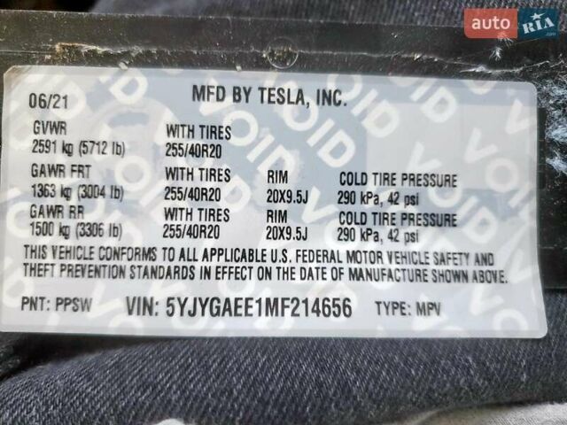 Білий Тесла Model Y, об'ємом двигуна 0 л та пробігом 113 тис. км за 8700 $, фото 11 на Automoto.ua