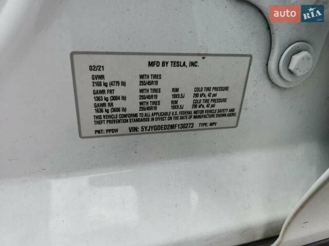 Белый Тесла Model Y, объемом двигателя 0 л и пробегом 105 тыс. км за 9600 $, фото 11 на Automoto.ua