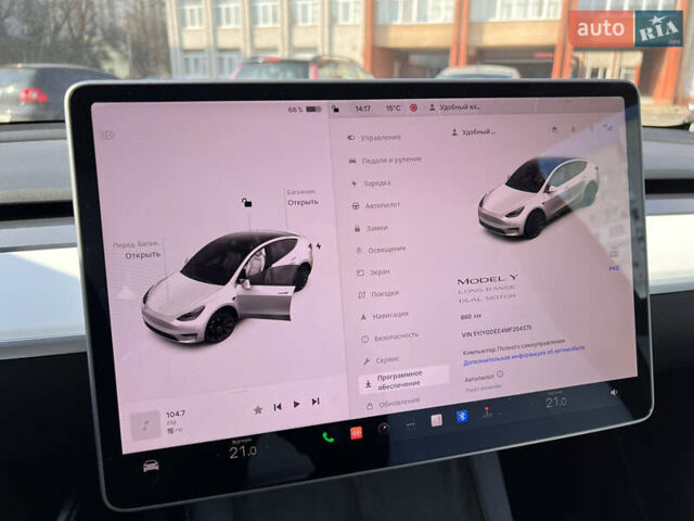 Білий Тесла Model Y, об'ємом двигуна 0 л та пробігом 15 тис. км за 27500 $, фото 8 на Automoto.ua