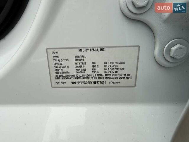 Белый Тесла Model Y, объемом двигателя 0 л и пробегом 68 тыс. км за 24900 $, фото 30 на Automoto.ua