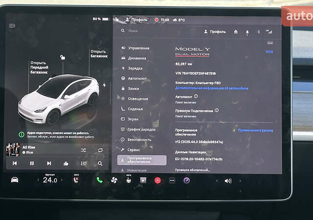 Білий Тесла Model Y, об'ємом двигуна 0 л та пробігом 63 тис. км за 28700 $, фото 19 на Automoto.ua