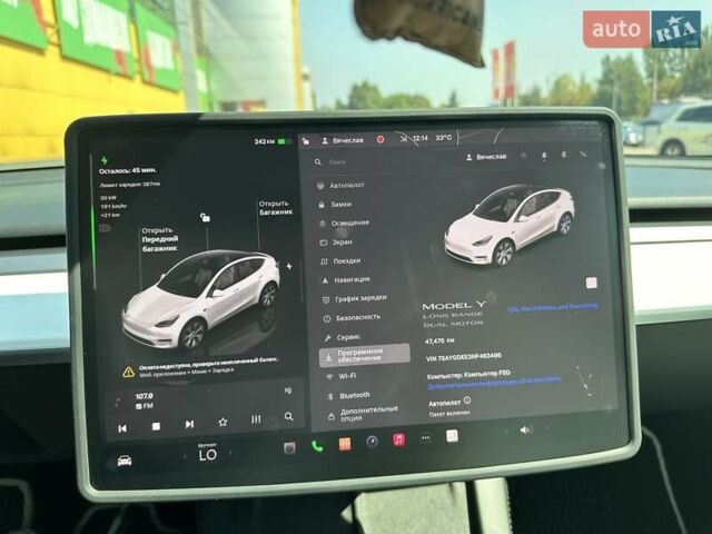 Білий Тесла Model Y, об'ємом двигуна 0 л та пробігом 47 тис. км за 30000 $, фото 5 на Automoto.ua