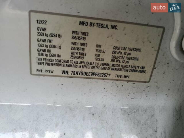 Белый Тесла Model Y, объемом двигателя 0 л и пробегом 53 тыс. км за 17700 $, фото 11 на Automoto.ua