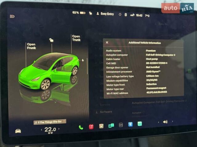 Білий Тесла Model Y, об'ємом двигуна 0 л та пробігом 106 тис. км за 36000 $, фото 5 на Automoto.ua