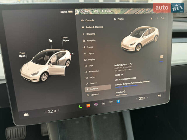 Белый Тесла Model Y, объемом двигателя 0 л и пробегом 51 тыс. км за 28500 $, фото 10 на Automoto.ua