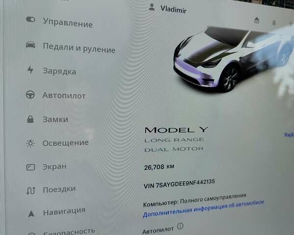 Белый Тесла Model Y, объемом двигателя 0 л и пробегом 27 тыс. км за 35500 $, фото 26 на Automoto.ua