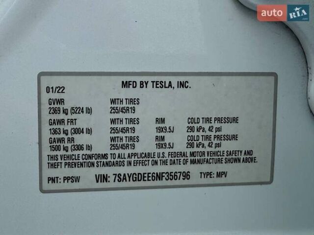 Тесла Model Y 2022 в Ровно на Automoto.ua Белый Тесла Model Y, объемом двигателя 0 л и пробегом 83 тыс. км за 22500 $, фото 27 на Automoto.ua