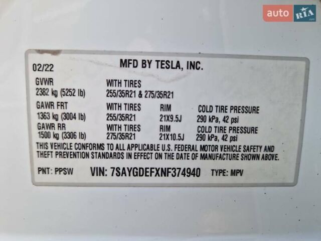 Белый Тесла Model Y, объемом двигателя 0 л и пробегом 48 тыс. км за 27000 $, фото 40 на Automoto.ua
