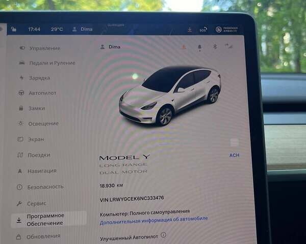 Белый Тесла Model Y, объемом двигателя 0 л и пробегом 18 тыс. км за 34500 $, фото 13 на Automoto.ua