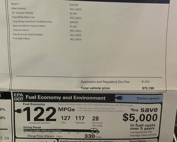Белый Тесла Model Y, объемом двигателя 0 л и пробегом 4 тыс. км за 33000 $, фото 22 на Automoto.ua