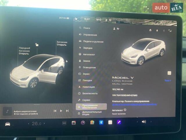 Белый Тесла Model Y, объемом двигателя 0 л и пробегом 100 тыс. км за 23000 $, фото 4 на Automoto.ua