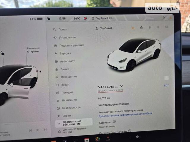 Белый Тесла Model Y, объемом двигателя 0 л и пробегом 59 тыс. км за 32400 $, фото 7 на Automoto.ua